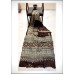 Pure Modal Silk Ajrakh Handblock print Saree- Brown