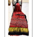 Pure Modal Handblock Ajrakh Mirror Work Saree- Red