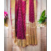 Bandhani Pure Dola Silk Banarasi Saree- Wine