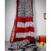 Batik Print 3PC Dress Material- Red Black