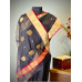 Chanderi Pure Handloom Cotton Silk Saree- Black
