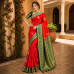 Designer Kancheepuram Hand- Embroidered Semi-Silk Saree- Red