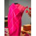 Fuchsia Pink Bhagalpuri Handwoven Tussar Silk Saree