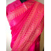 Fuchsia Pink Bhagalpuri Handwoven Tussar Silk Saree