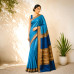 Pure Handloom Tussar Silk Saree- Blue