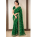 Green Pure Georgette Pittan Handwork Bandhani Saree