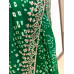 Green Pure Georgette Pittan Handwork Bandhani Saree