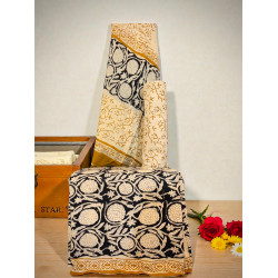 Hand-block 3PC Cotton Unstitched Bagru Handblock Dress Material