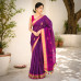 Linen Cotton Pure Handloom Saree- Wine
