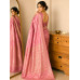 Peach Pink Pure Handloom Kadhwa Butta Mashru Katan Banarasi Saree- Silk Mark Certified