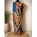 Peacock Blue Pure Pashmina Kani Silk Saree