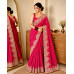 Pink Bandhani Pittan Work Georgette Saree