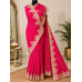 Pink Bandhani Pittan Work Georgette Saree