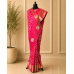 Pink Bandhani Pure Russian Crepe Silk Cutdana Handwork Saree