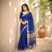 Premium Mul Cotton Handloom Saree- Royal blue