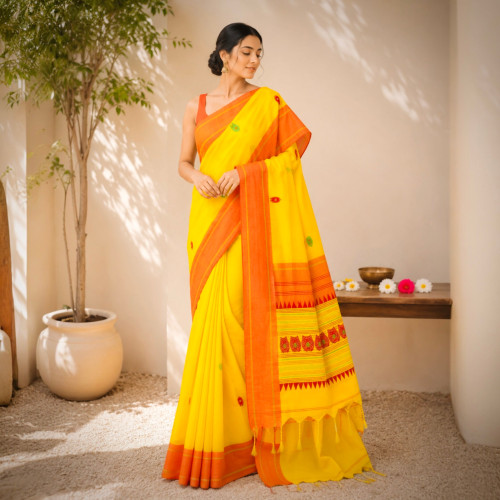 Pure Handloom Assam Cotton Assam Saree