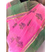 Pure Handloom Kanchi Cotton Saree- Pink