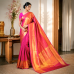 Pure Kanjivaram Silk Saree- Rani Pink