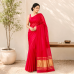 Pure Modal Silk Lagdi Patta Saree- Red