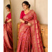 Pure Viscose Khaddi Georgette Gharchola Saree- Rani Pink