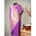 Purple Pure Handloom Khaddi Georgette Kadwa weave Banarasi Saree