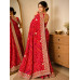 Red Bandhani Heavy Gotta Patti Georgette Handwork Saree