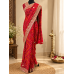 Red Bandhani Heavy Gotta Patti Georgette Handwork Saree