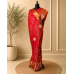 Red Bandhani Pure Russian Crepe Silk Cutdana Handwork Saree