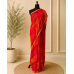 Red Pure Chiffon Leheriya Saree