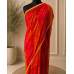 Red Pure Chiffon Leheriya Saree