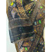 Resham Jamdani Handwoven Saree- Cooper Black