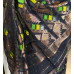 Resham Jamdani Handwoven Saree- Cooper Black
