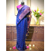 Resham Jamdani Handwoven Saree- Royal blue