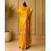 Yellow Bandhani Pure Russian Crepe Silk Cutdana Handwork Saree