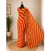Yellow Red Designer Chiffon Leheriya Saree